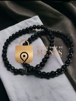 Armband Perlenarmband Herren Lava Perlen Schmuck Armschmuck