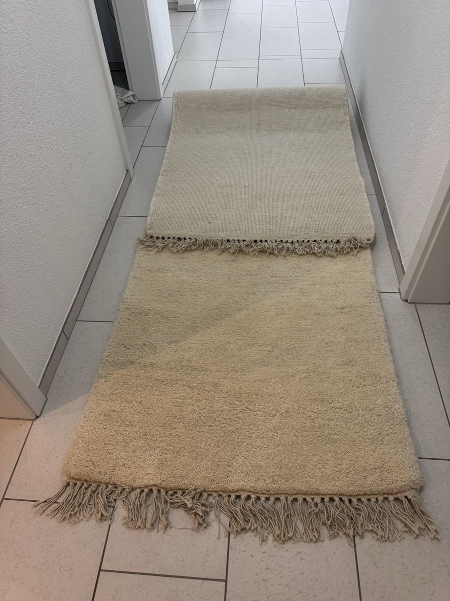 Pfister Tappeti: WOOLMARK Läufer Teppich Beige Wolle Handgeknüpft  – Usato da Niedergösgen venduto da bek_w6hm