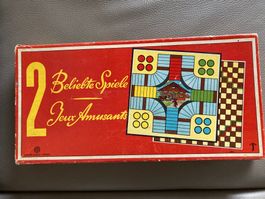 2 beliebte Spiele Jeux Amusants Brettspiel 60er-Jahre Rar...