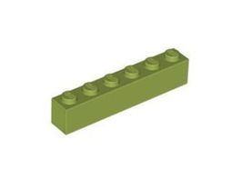 LEGO - 50x Olive Green Brick 1x6 - 3009 - NEW