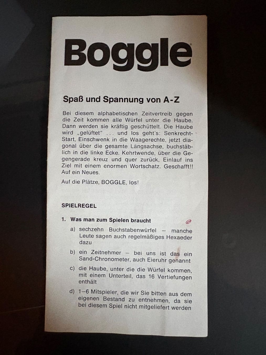 Parker Spiele: Gesellschaftsspiel Parker Boggle gebraucht im Set – Gebraucht aus Richterswil von irenemiz 1
