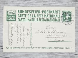 CL16 Carte Postale + Timbre Suisse 1917