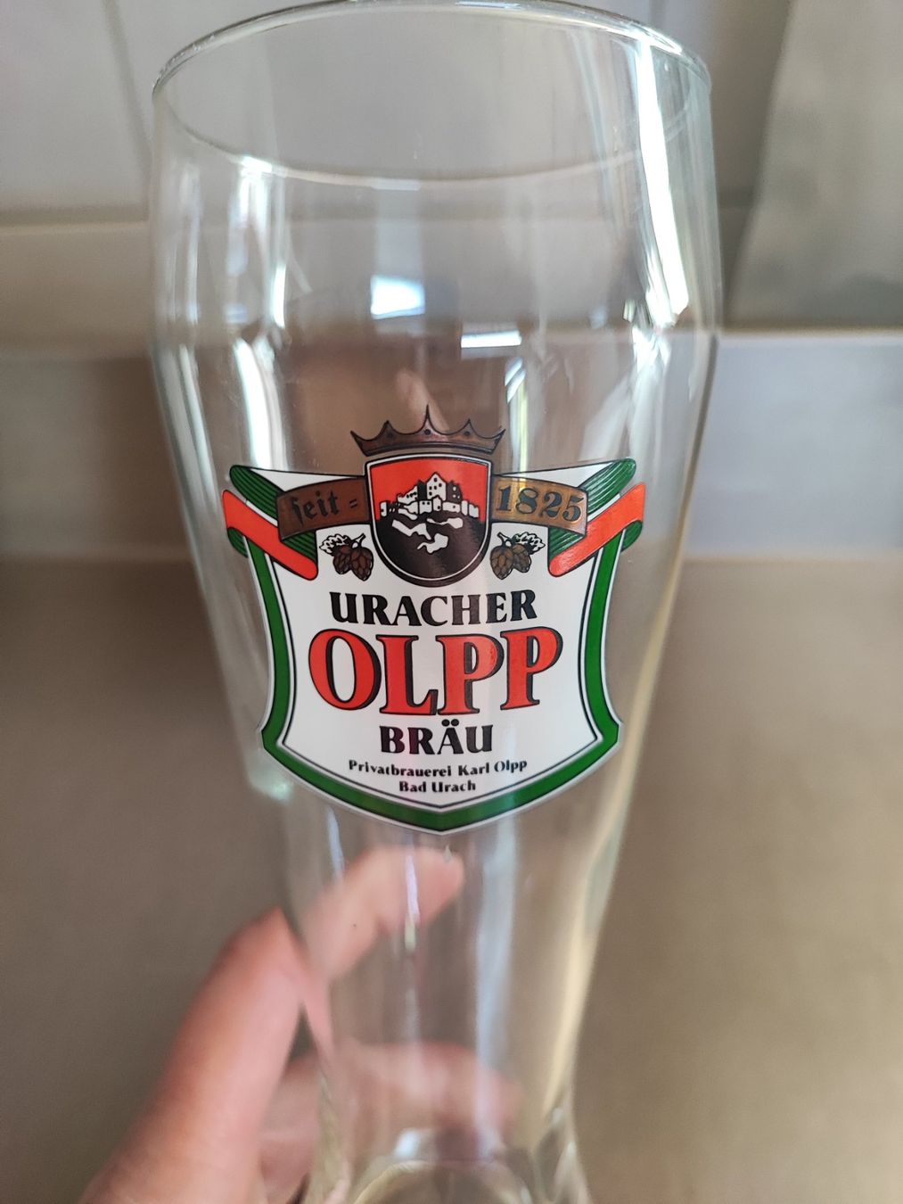Bicchieri: Uracher Olpp Bräu Bierglas – Usato da Grabs venduto da Margelchopf1 1