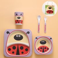 KINDER GESCHIRR-SET Eco Bamboo " LADYBUG "