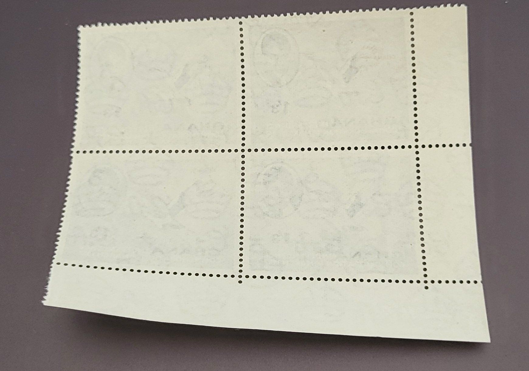 Tutti i francobolli: Ghana 1957 viereblock briefmarke – Usato da St Gallen venduto da Stampsalshobby 1