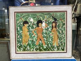 Peinture Naïve Signée Seveno Cogni, Année 1998, Rare!