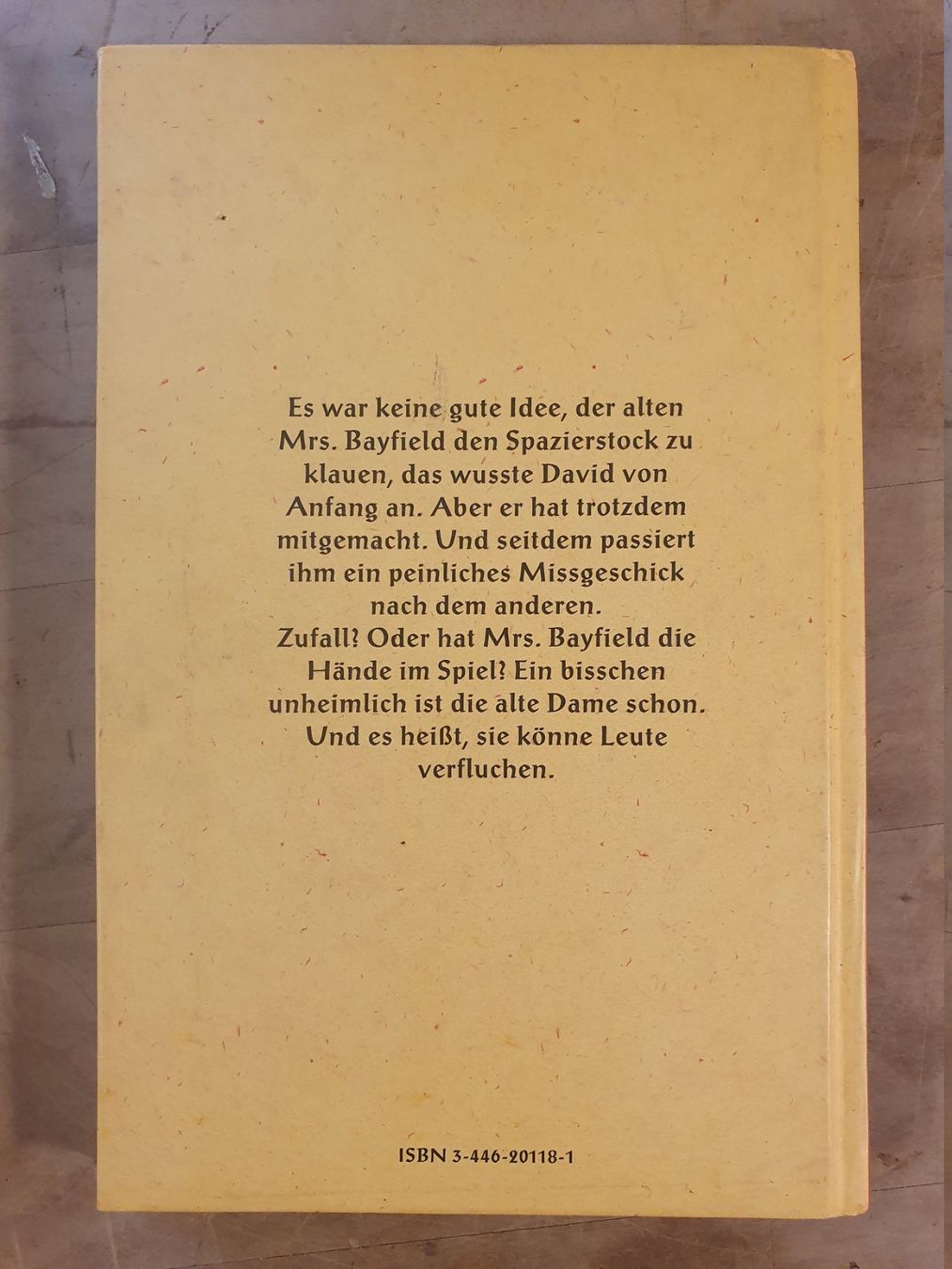 Libri: Der Fluch des David Ballinger Louis Sachar Hanser – Usato da Zürich venduto da loosebone 2
