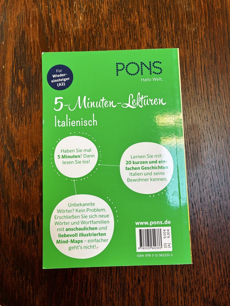 Libri: PONS Italian 5-Minute Readings Book Level A2 – Usato da Schaan venduto da RicX-10 1
