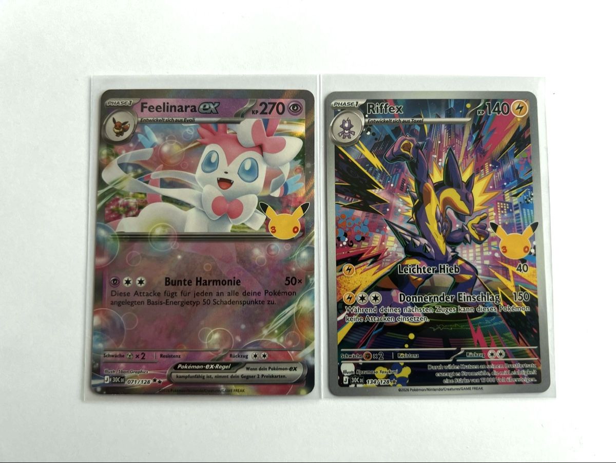 Pokémon Carte collezionabili: Feelinara ex + Riffex 30th celebration  – Usato da Richterswil venduto da pla_hwr6