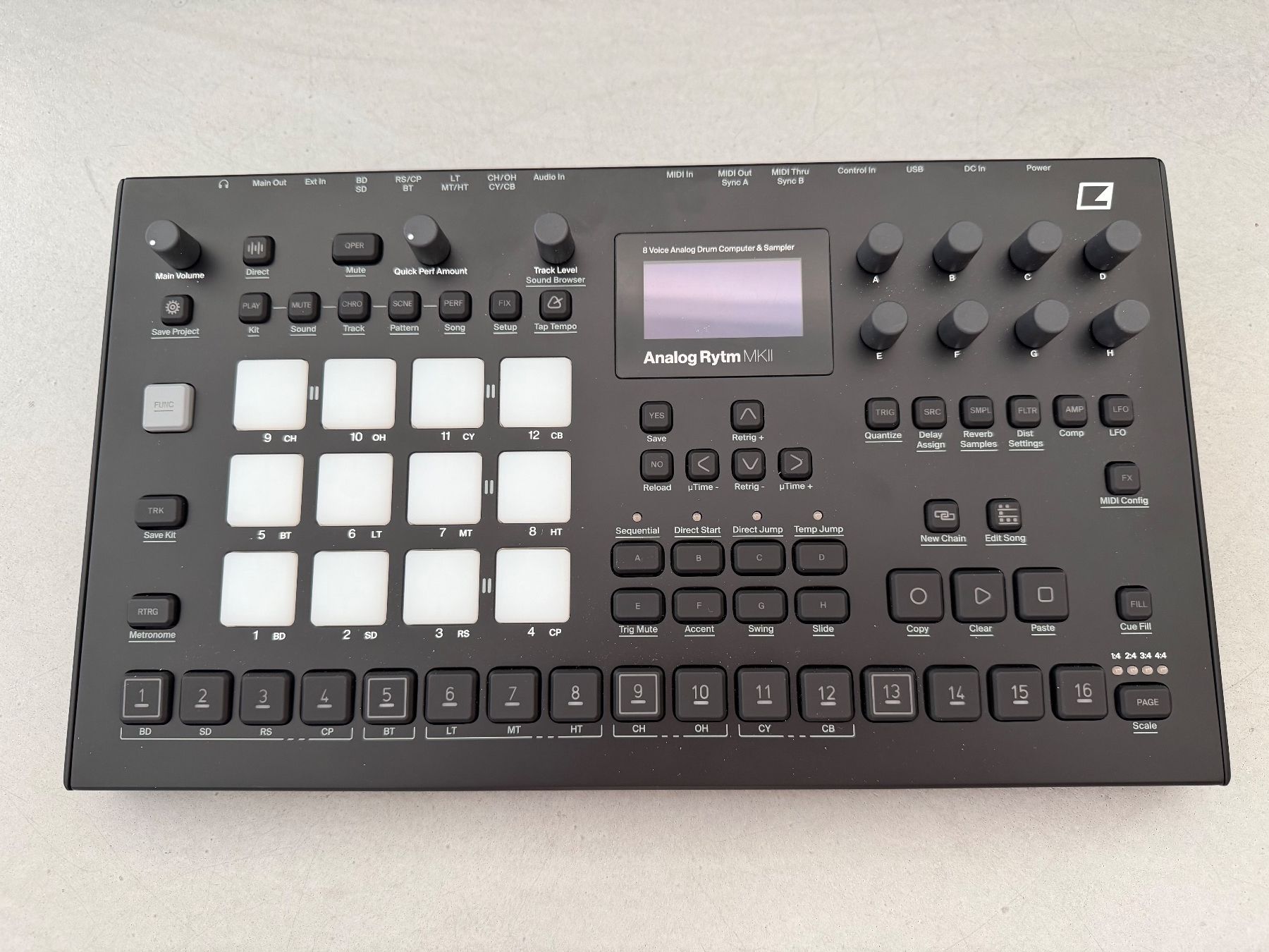 Elektron Strumenti musicali: Elektron Analog Rytm MKII Black Drum Machine – Usato da Neuhausen am Rheinfall venduto da stefxyz