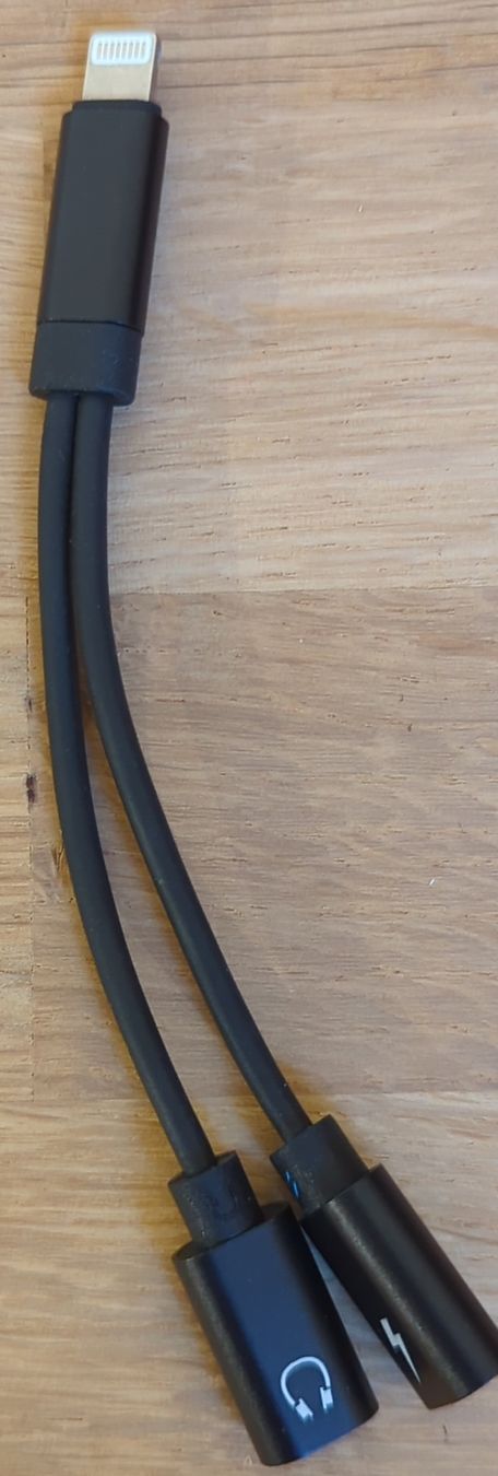 Unità & Adattatore: Neuwertiger Lightning auf Dual Kopfhörer Adapter - Schwarz – Usato da Eisten venduto da manuel.furrer