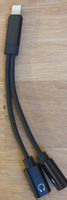 Neuwertiger Lightning auf Dual Kopfhörer Adapter - Schwarz
