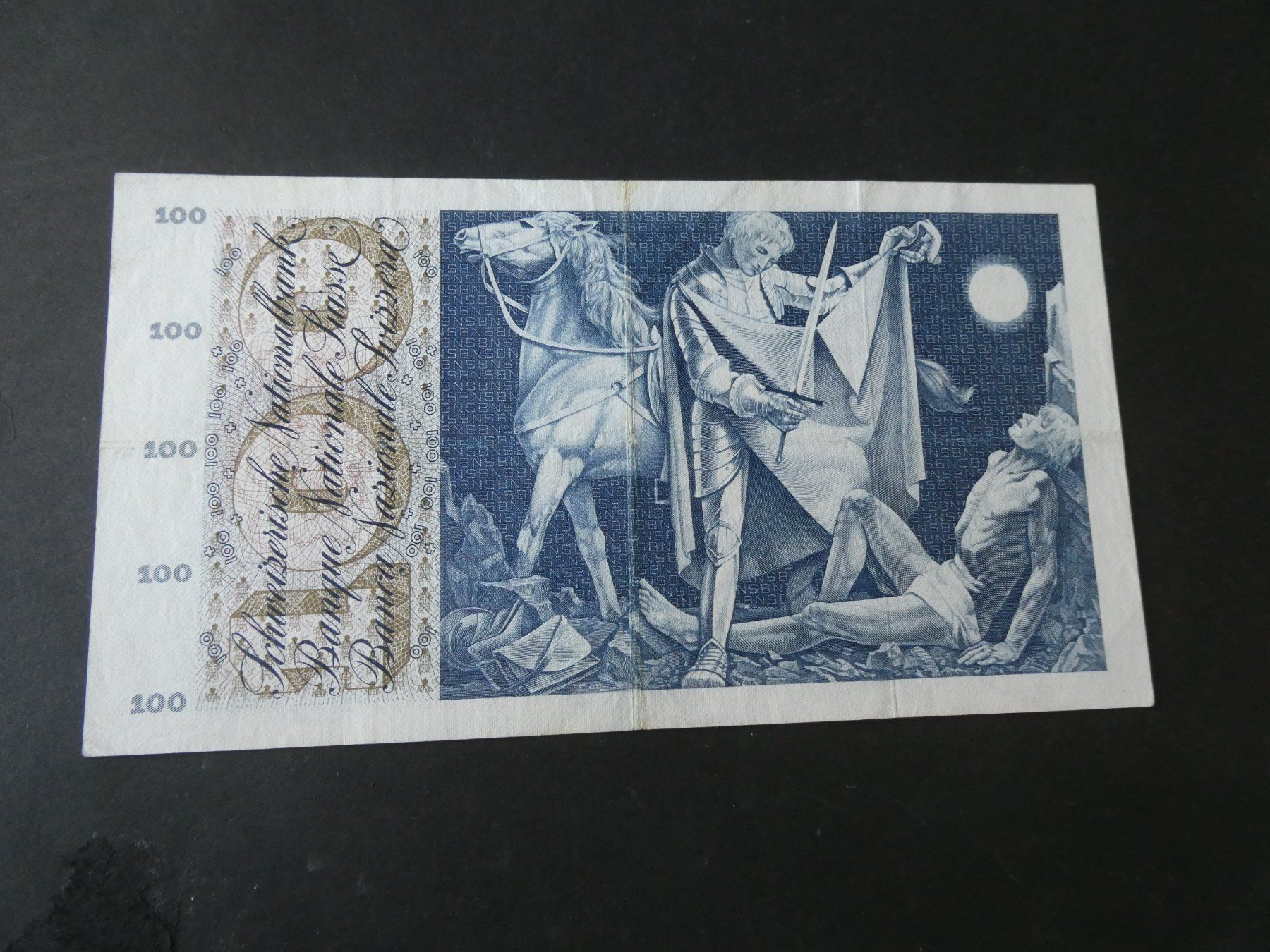 Banconote: Schweiz 1969,  100 Franken – Usato da Hinterforst venduto da Rohusri 1