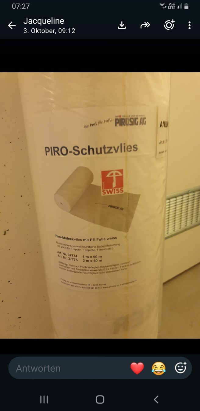 Altri materiali da costruzione: Schutzvlies Floorliner – Nuovo e nell'imballaggio originale da Emmenbrücke venduto da Bonifaz007 1
