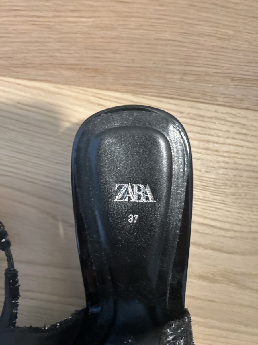 Zara Scarpe da donna: Zara Black Tweed Block Heel Slingbacks - Size 37 EU – Nuovo (secondo la descrizione) da Unterentfelden venduto da renato053 3