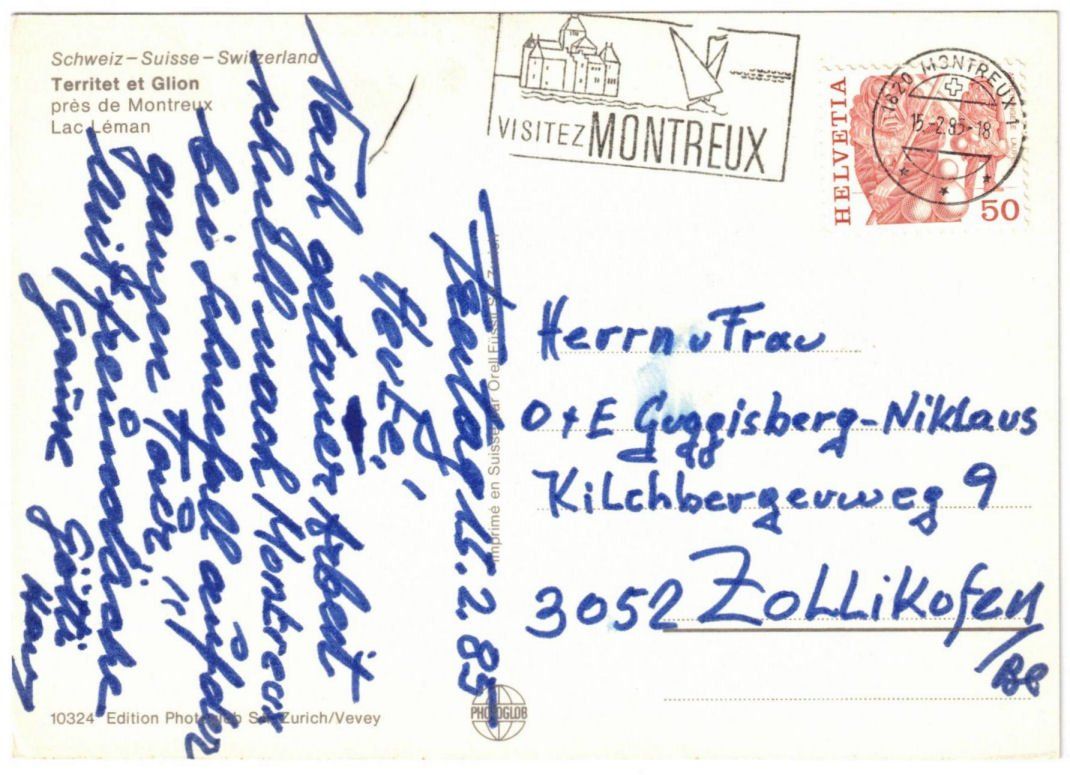 Cartoline postali: Montreux -  5 Bild AK – Usato da Binningen venduto da Mountainrider 1