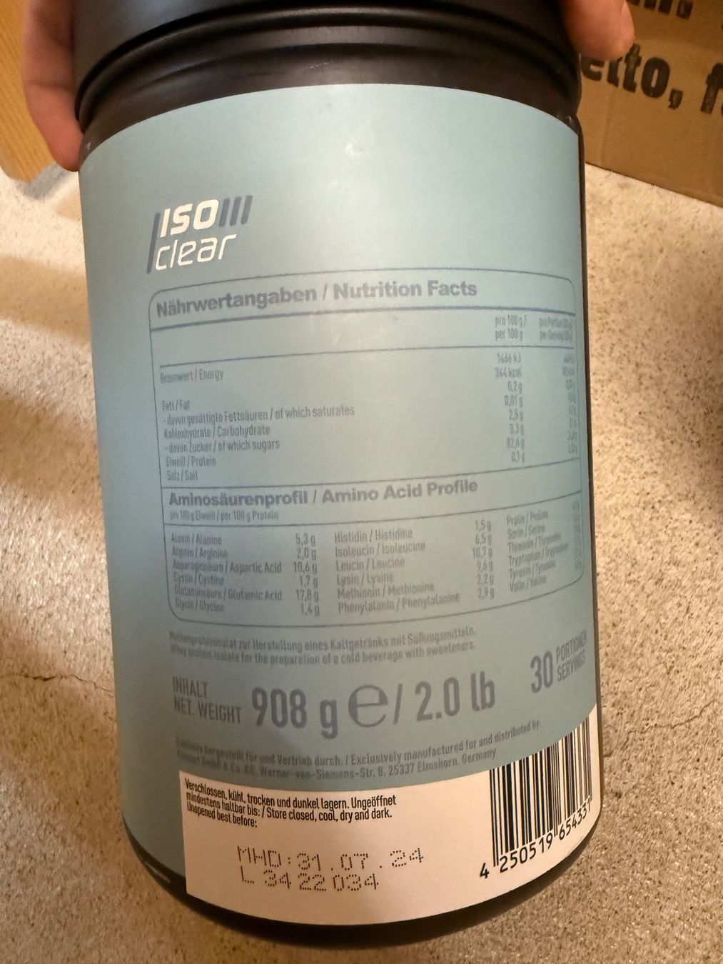 Esn Aliments & Spécialités: ESN Isoclear Whey Isolate Lemon Iced Tea 908g Dose – Neuf avec emballage d'origine à Ermenswil par jessica288 1