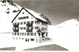 Bivio GR Berggasthaus im Winter ca. 1950 sehr gut erhalten