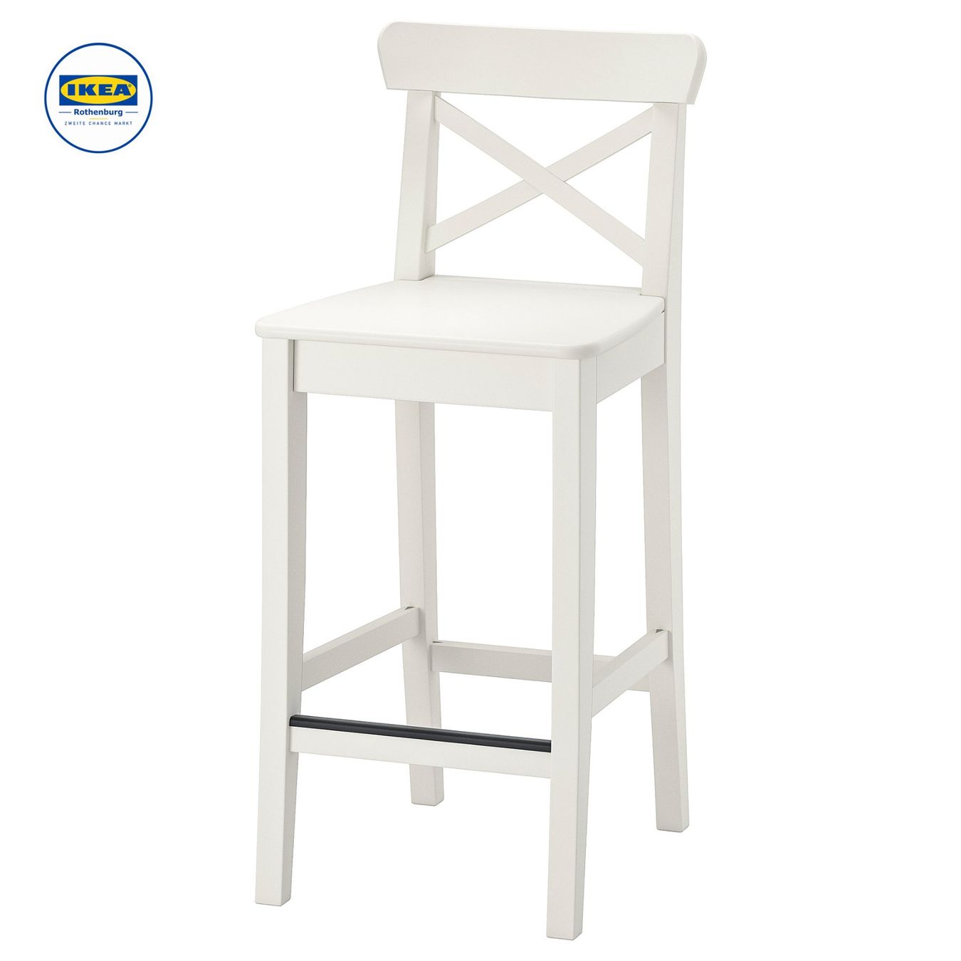 Ikea Hocker: IKEA INGOLF Barhocker weiss – Neu und originalverpackt aus Rothenburg von IKEA_Rothenburg