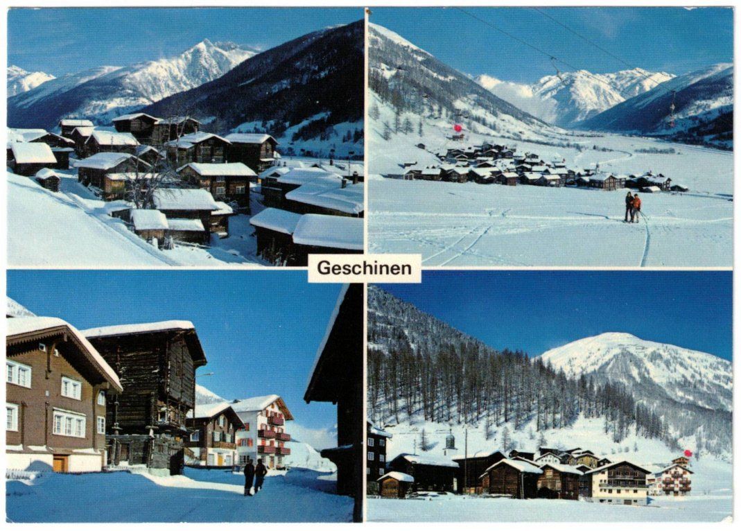 Cartoline postali: Geschinen - 4 Bild AK – Usato da Binningen venduto da Mountainrider