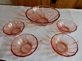 Art Deco Dessert Set Rosalinglas 5 Stk