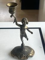 Kerzenhalter Engel Figur antik Metall(I12)