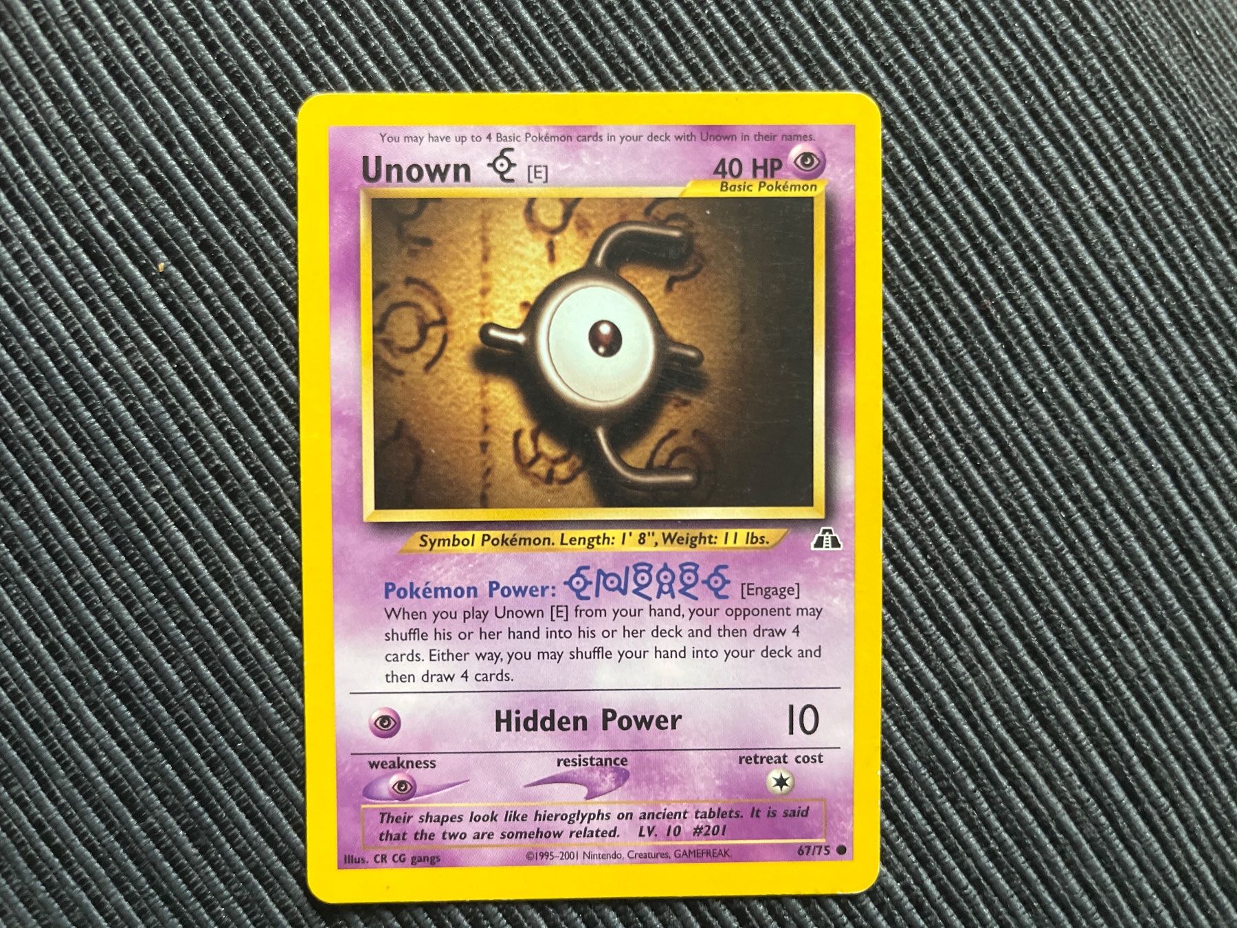 Pokémon Carte collezionabili: Pokemon Unown non Holo Neo Discovery – Usato da Wabern venduto da Collectfun