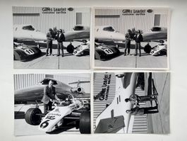 Niki Lauda. 4 Original Fotos und Handsignatur.