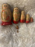 Set Matryoshka Dolls Made in USSR 6 Pieces Hand Painted