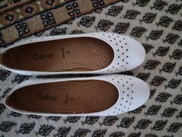 weisse Damenschuhe Ballerina Gr  39 Gabir