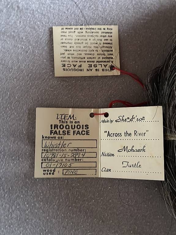 Maschere: Masque iroquois souffleur de maladies  – Usato da Givisiez venduto da poucet4 2