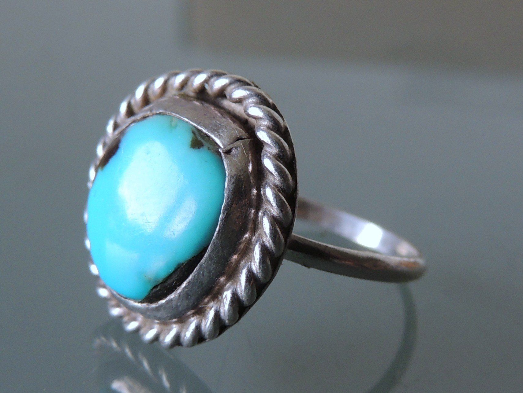 Anelli: Türkis Silber 800 Fingerring – Usato da Waldenburg venduto da schaller707 1
