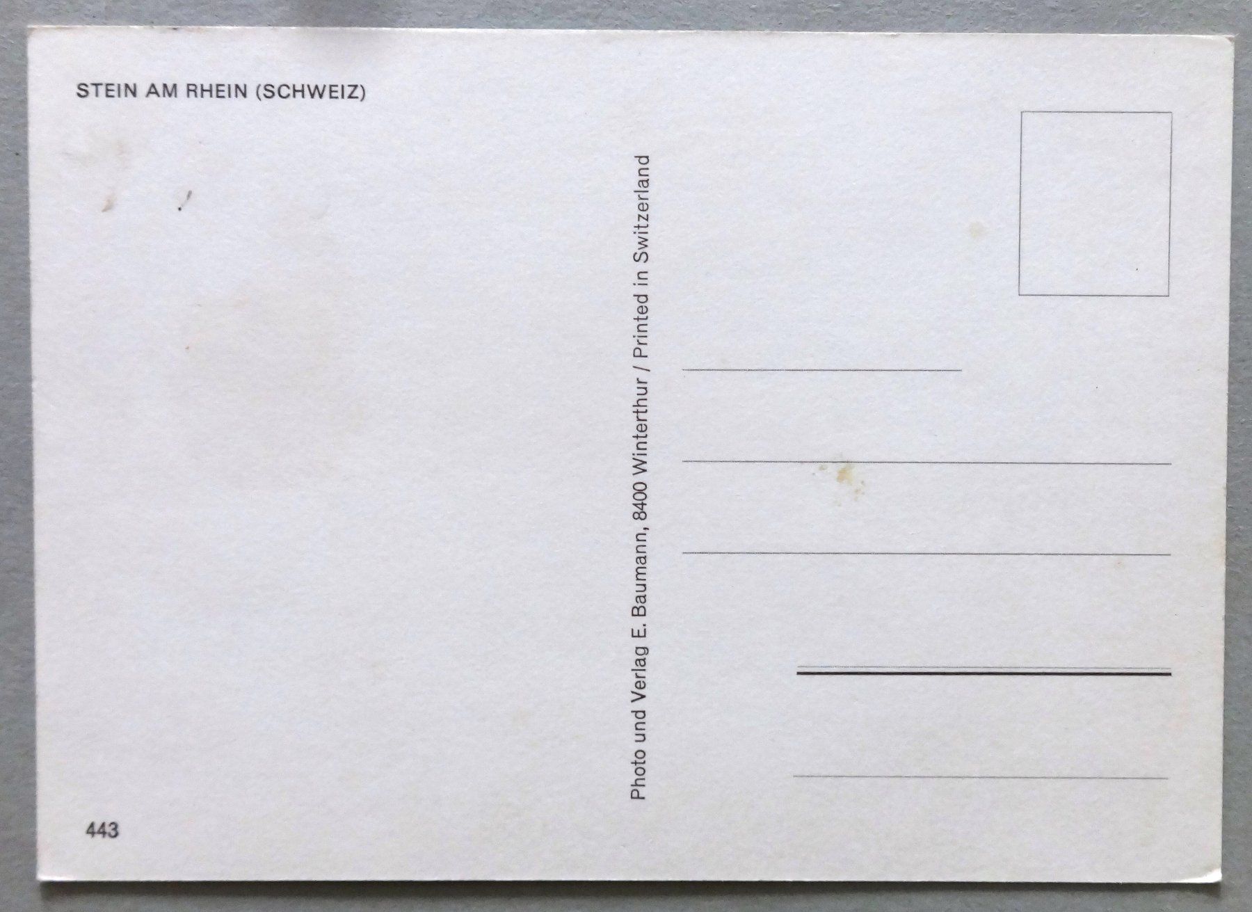 Cartes postales: Stein am Rhein – D'occasion à Fétigny par Billy2miny 1
