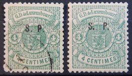 Luxemburg Dienst Kat. 23 I & II */gest. 1881/84 sign. Kat. 4