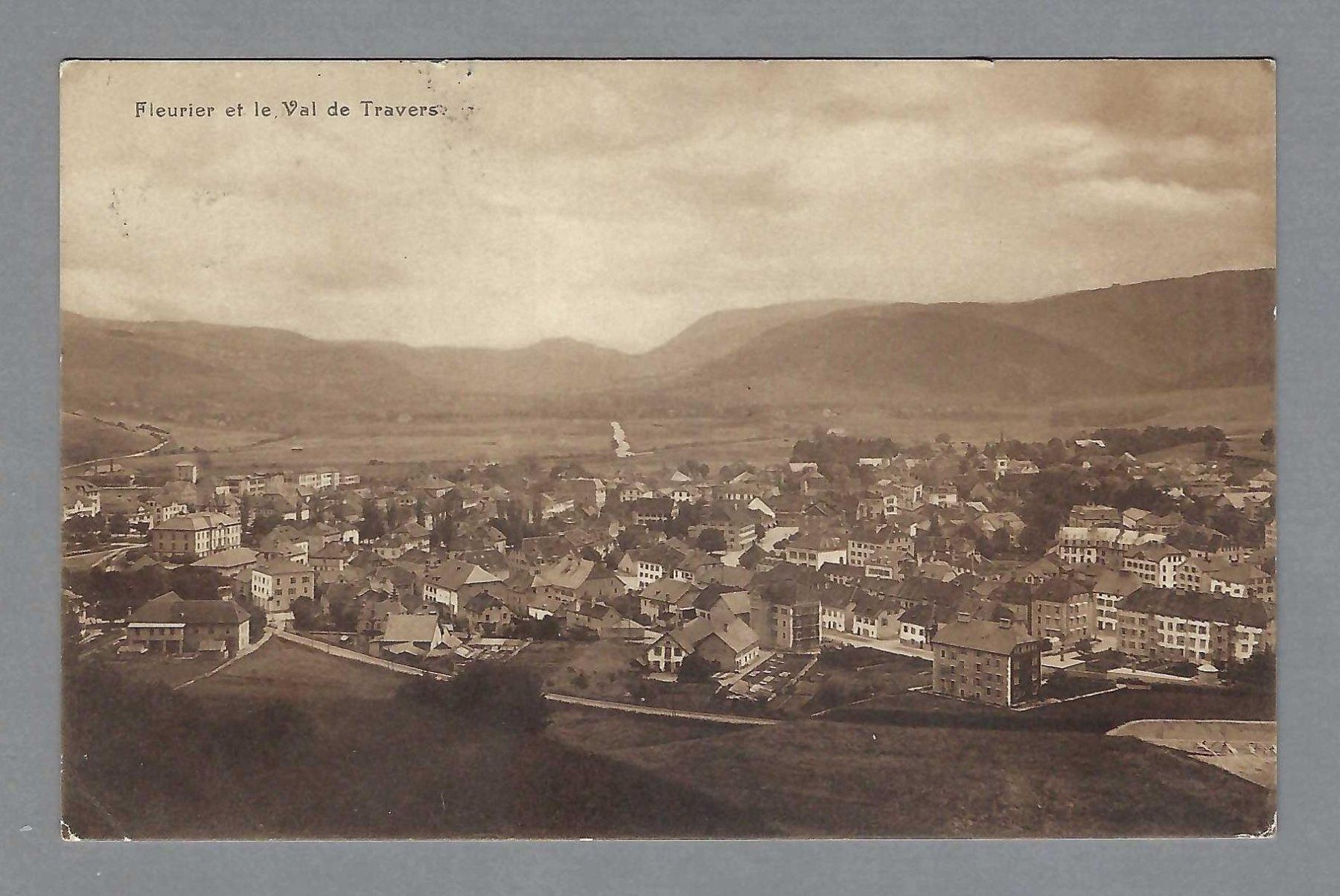 Cartoline postali: 1915, FLEURIER, PETITS DÉFAUTS – Usato da Pura venduto da ulisse1957