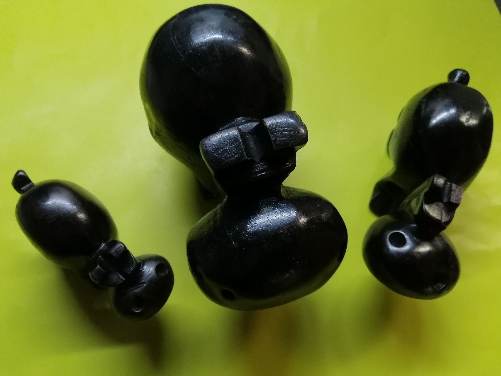 Statuette: Art, artisanat Afrique, 3 hypopotames – Usato da Lausanne venduto da Jdelta 2
