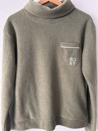Roxy Fleecepullover Damen Gr. M, Olivgrün