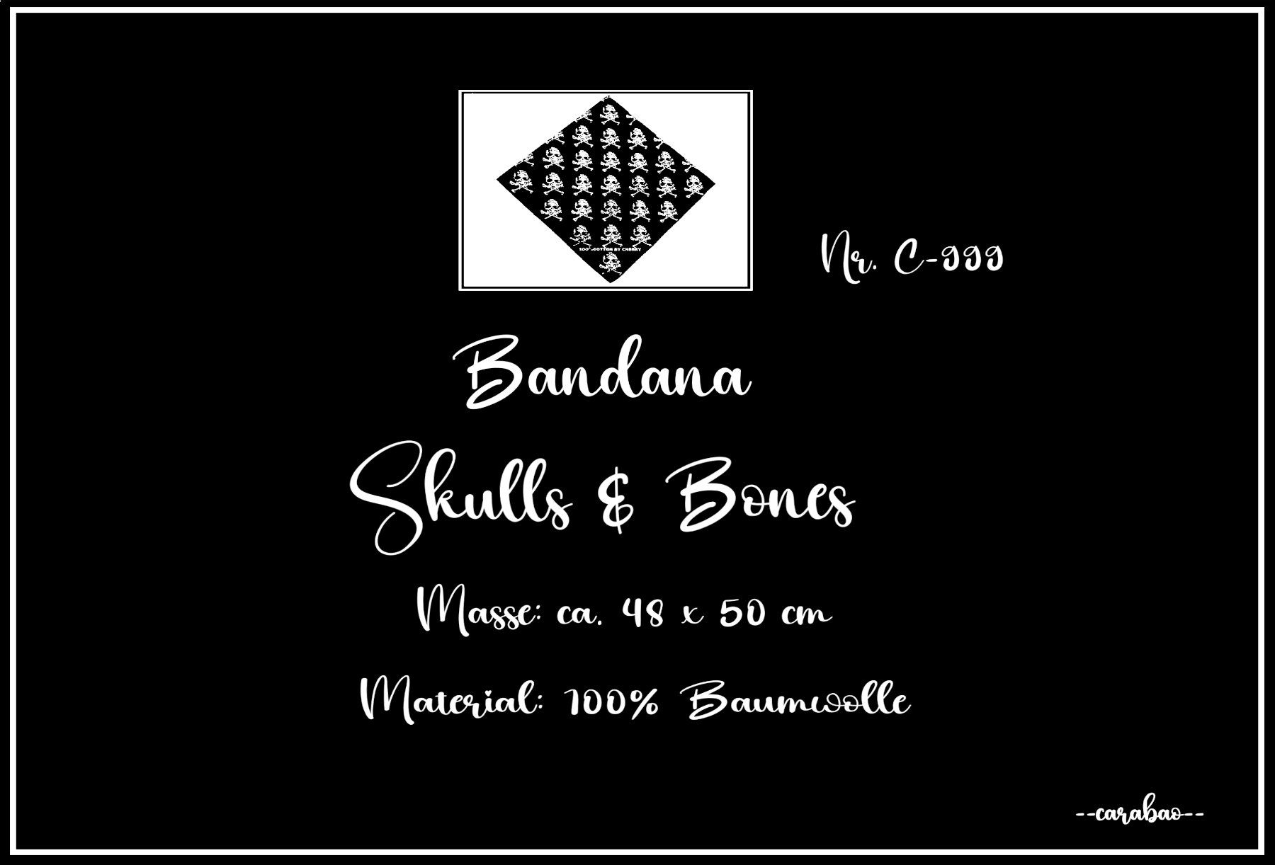 Foulard & Sciarpe: Bandana / Skulls & Bones / Nr. C-999 – Nuovo (secondo la descrizione) da Winterthur venduto da -carabao- 5