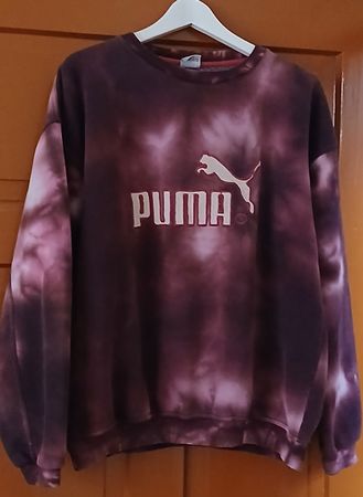 Puma Vintage aus 2000er Sweatshirt Batik Optik Lila Grösse L