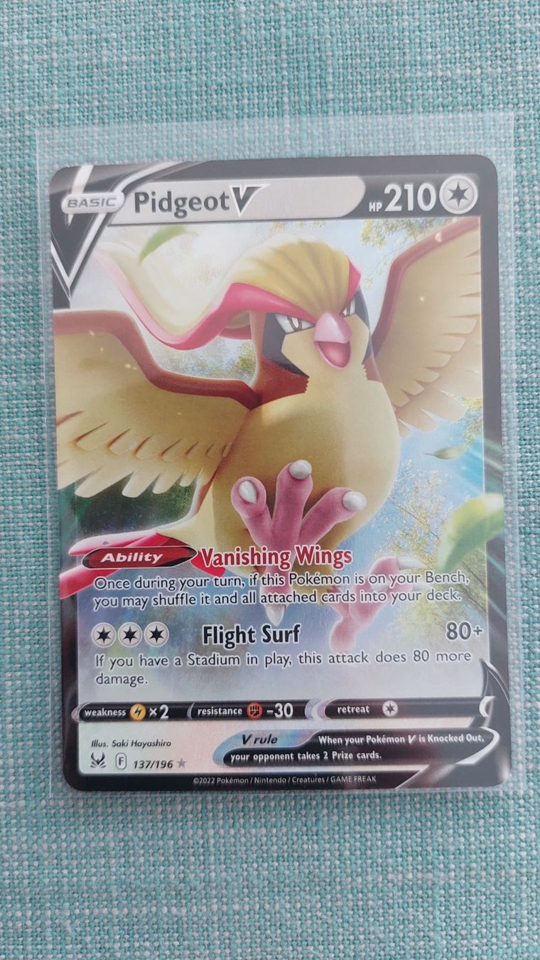 Pokémon Carte collezionabili: Pidgeot V Lost Origin – Nuovo (secondo la descrizione) da Bellinzona venduto da Pagur