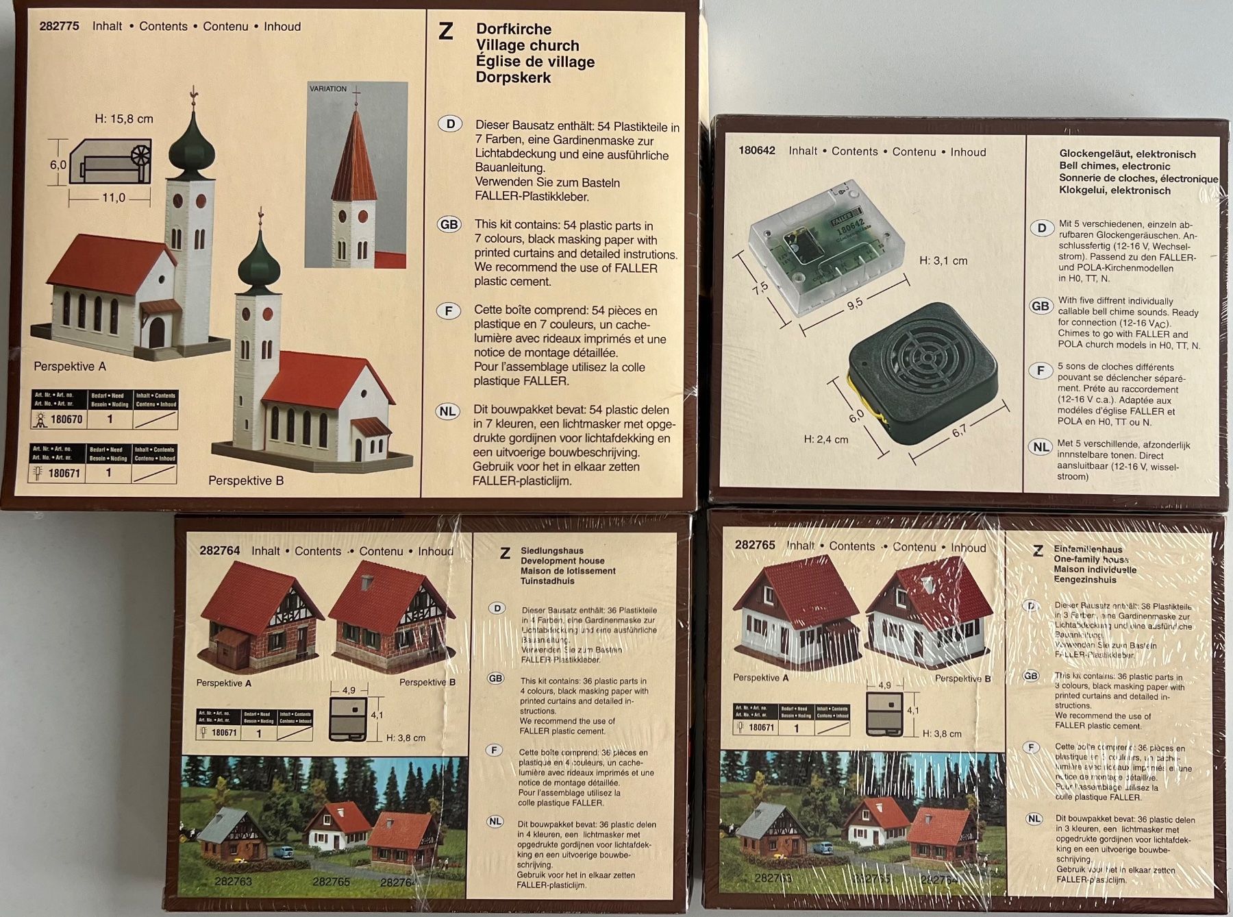 Faller Kit di modellismo & Modellini statici: 4 stk. Bausätze Faller Spur Z – Nuovo e nell'imballaggio originale da Laufen venduto da ric_9vmm 1