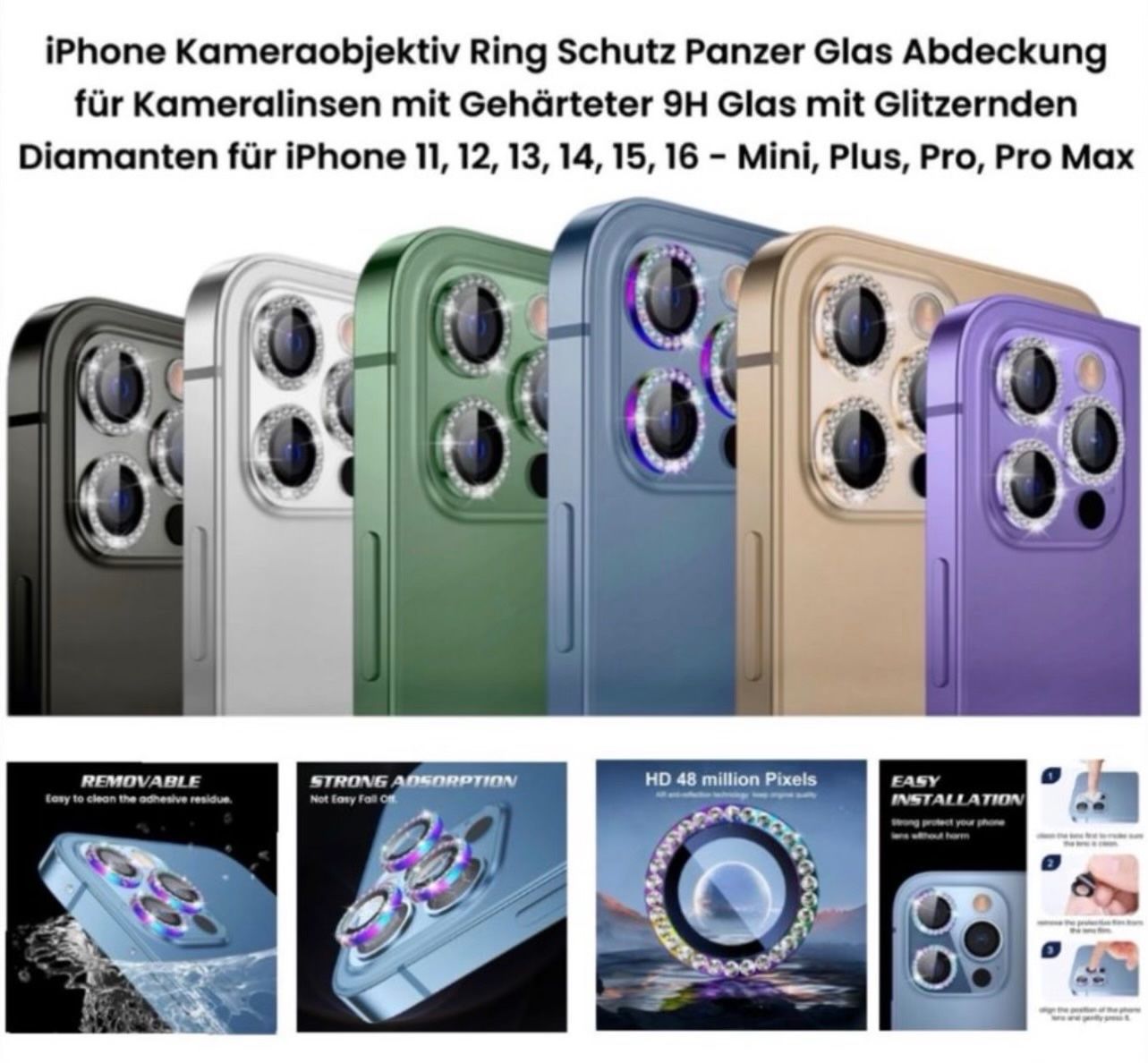 Panzerglass Covers & Schutzfolien: iPhone 14 Pro / 14 Pro Max Kamera Panzerglas Diamant Violett – Neu (gemäss Beschreibung) aus Basel von MY.AIRPODS.SHOP