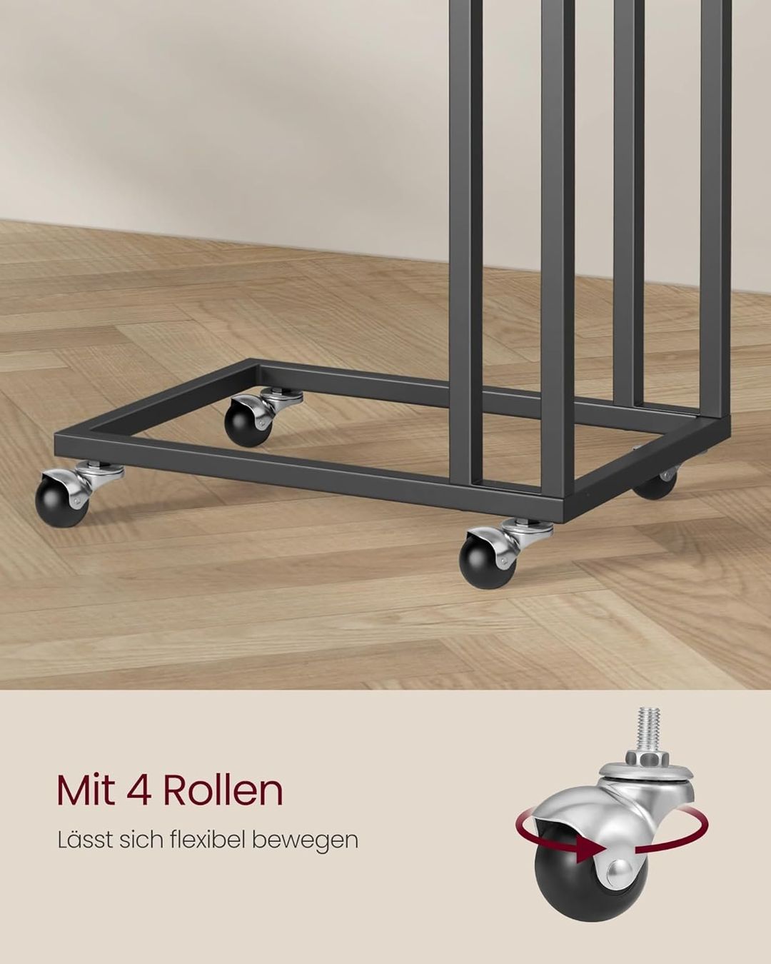 Tische: Beistelltisch C-Form mit Rollen Sofatisch Metall schwarz – Neu und originalverpackt aus Zürich von jasminleut 3