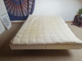 Hüsler Nest Massivholz Bett mit Lattenrost, 160x200