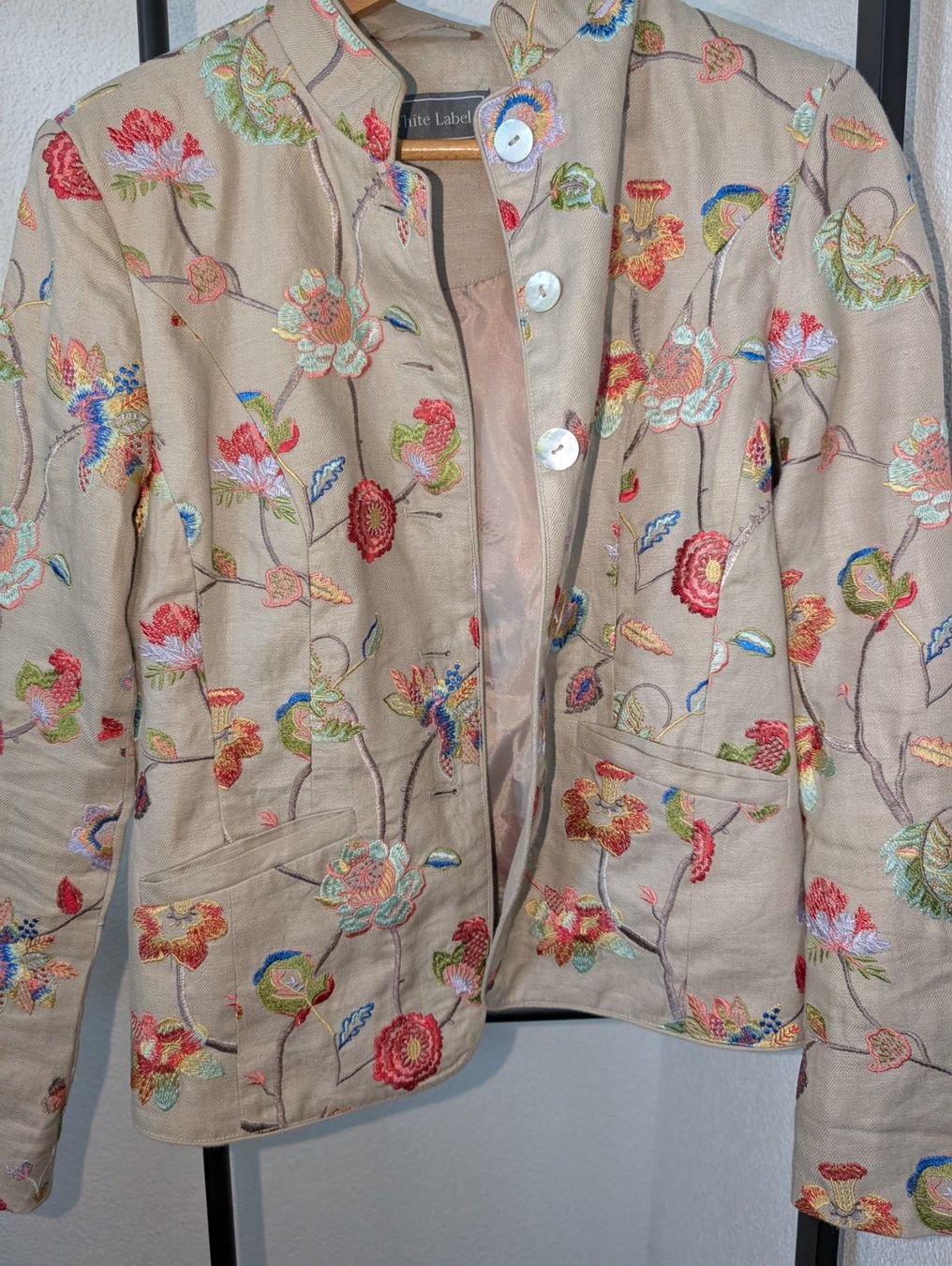 Giacche: Leinenjacke, bestickt, beige, WHITE LABEL, Gr. 38 – Usato da Ermatingen venduto da Hanni_und_Nanni 1