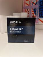 Schweser Flashcards CFA Level I 2025 neuwertiger Zustand
