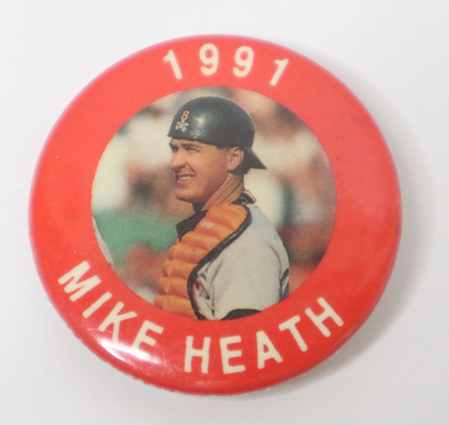 Plaquettes & Badges: 1991 Mike Heath Baseball Spieler Button – Neuf (Voir description) à Eschenbach SG par Astalavista