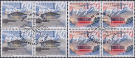 2017, Nr.1618+1619 (Berge) Viererblöcke + ET-Stempel.