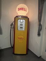 Zapfsäule Shell  us den 50 Jahren 