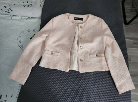 Zara Blazer hellrosa Strukturstoff Grösse S